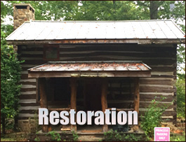 Historic Log Cabin Restoration  Pinetops, North Carolina